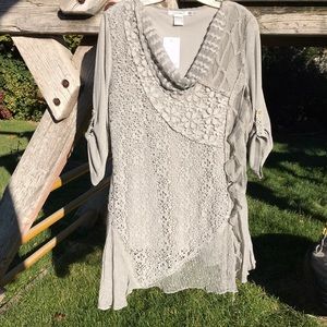 🍁Multi Fabric Sweater Dress NWT